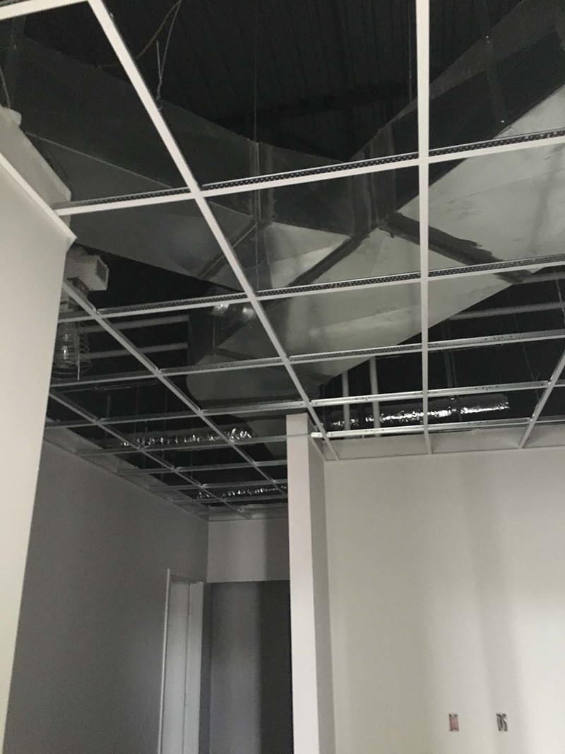 Drop Ceiling Grid in Back Office